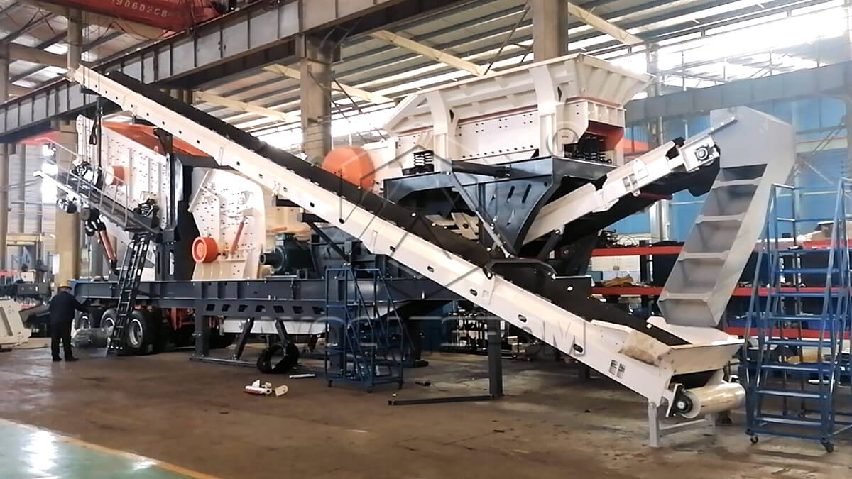 100-120t/h Portable four-in-one Stone Crusher in Russian